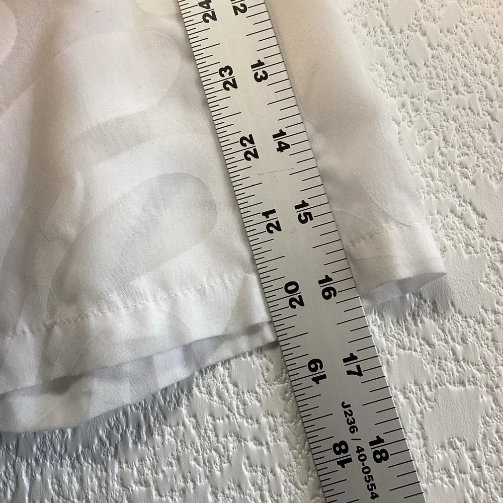 J. Crew White Semi-Sheer‎ Swimsuit Cover-Up Empire Waist Drawstring Small